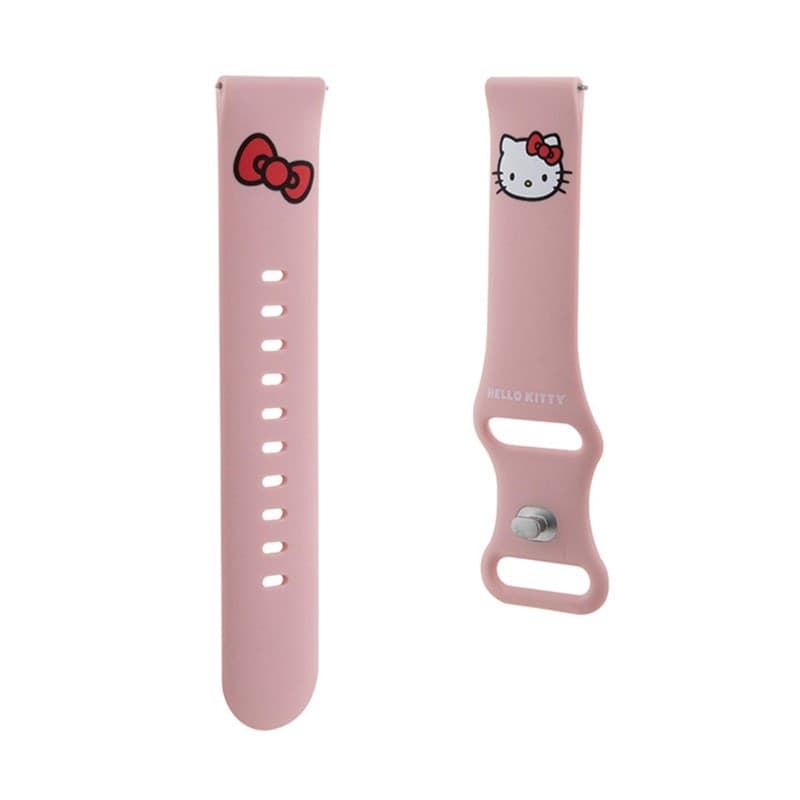 Hello Kitty Silicone Kitty Head - Universal strap for smartwatch 20 mm (pink) - 3