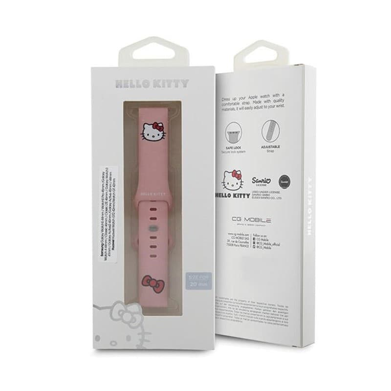 Hello Kitty Silicone Kitty Head - Universal strap for smartwatch 20 mm (pink) - 4