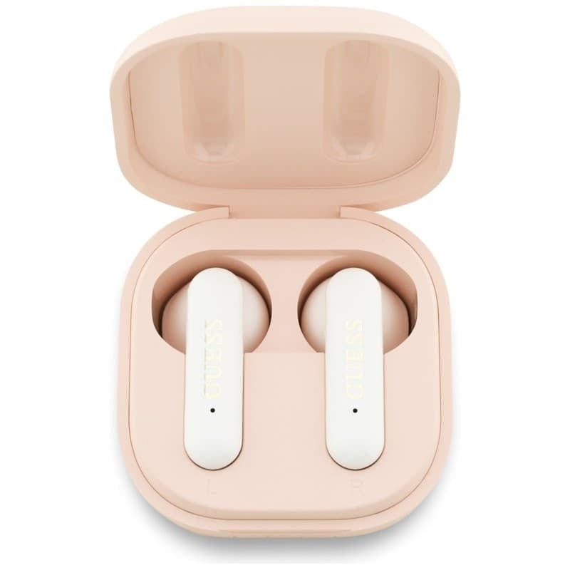 Guess 4G Metal Logo - TWS Bluetooth Earphones + Charging Case (Pink) - 3