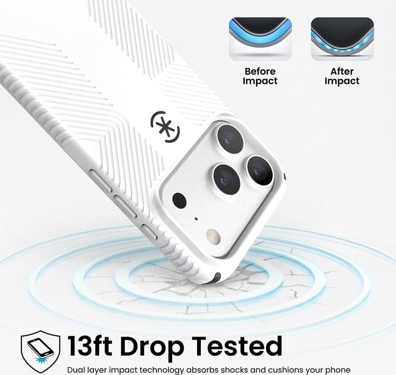 Speck Candyshell Icon MagSafe - Custodia per iPhone 18 Pro / 17 Pro (Vanilla Frost) - 8