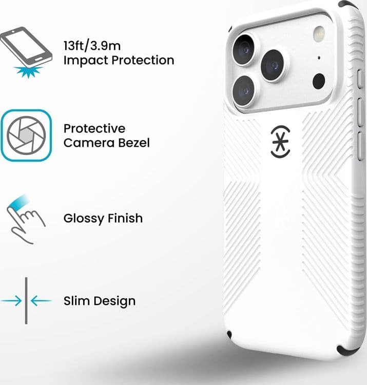 Speck Candyshell Icon MagSafe - Custodia per iPhone 18 Pro / 17 Pro (Vanilla Frost) - 10