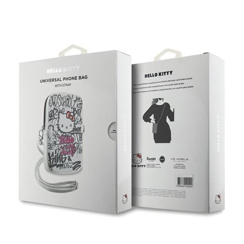 Hello Kitty Graffiti Kitty Head - Crossbody bag for phone (white) - 5