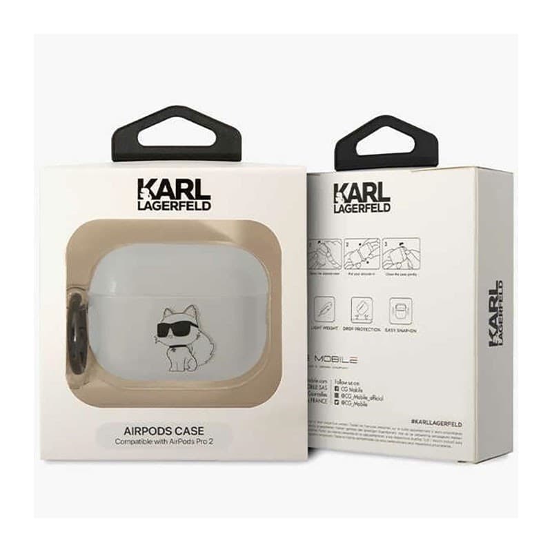 Karl Lagerfeld NFT Ikonik Choupette Head - Case for Apple AirPods Pro 2 (Transparent) - 4