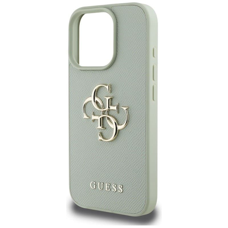 Guess Grained Big 4G Logo Small Classic Logo - Case for iPhone 16 Pro (green) - 6
