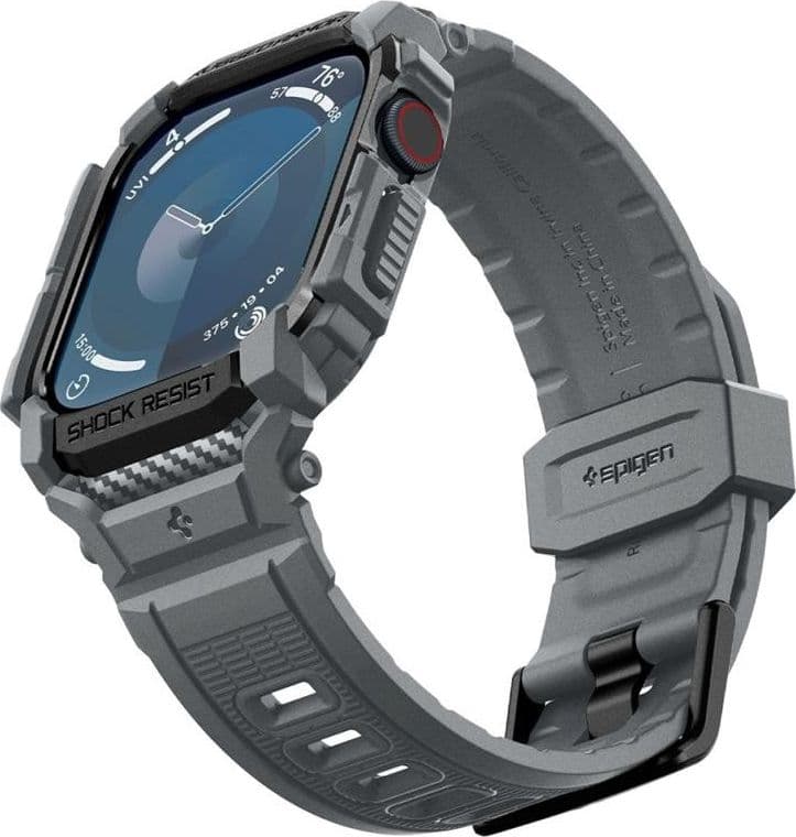 Spigen Rugged Armor Pro - Strap with Case for Apple Watch 10 46 mm (Dark Grey) - 6