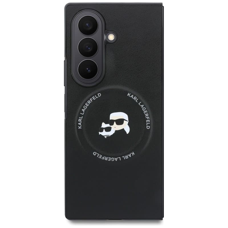 Custodia MagSafe per Samsung Galaxy Z Fold 8 Ultra con spille Karl Lagerfeld Karl & Choupette (nera) - 2