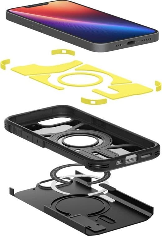 Spigen Tough Armor Mag MagSafe - Custodia per iPhone 17e / 16e (Nero) - 9