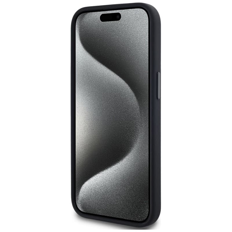 Karl Lagerfeld Silicone Shadow Metal Initial MagSafe - Case for iPhone 15 (black) - 5