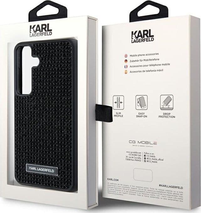 Karl Lagerfeld Rhinestone Metal Logo - Samsung Galaxy S24 Case (black) - 8