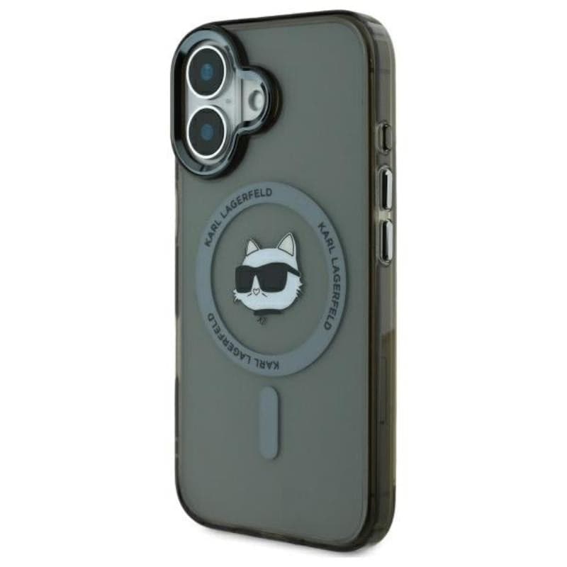 Karl Lagerfeld IML Metal Choupette Head MagSafe - Case for iPhone 16 (black) - 2