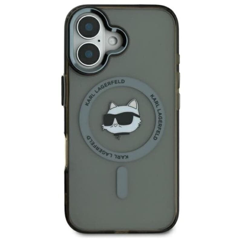 Karl Lagerfeld IML Metal Choupette Head MagSafe - Case for iPhone 16 (black) - 3