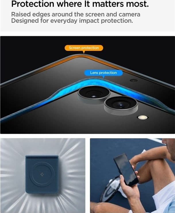 Spigen AirSkin Aramid MagSafe - Custodia per Samsung Galaxy Z Flip 8 (Blu navy) - 9