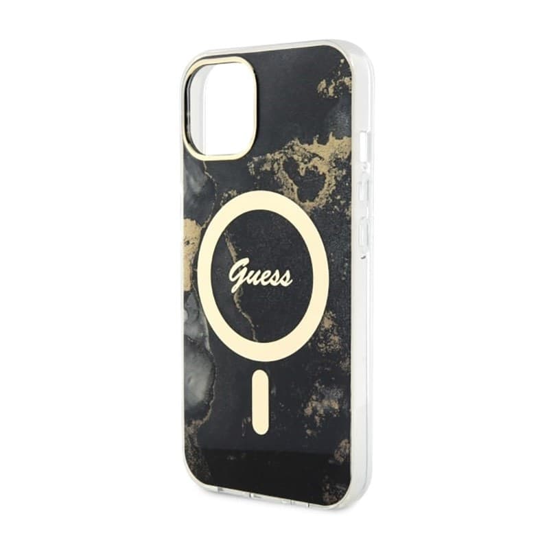 Guess Golden Marble MagSafe - Case for iPhone 14 (Black) - 6