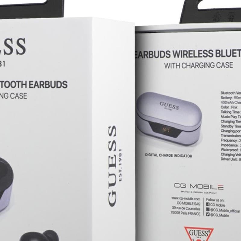Guess True Wireless Earphones BT5.0 5H - TWS earphones + charging case (purple) - 5