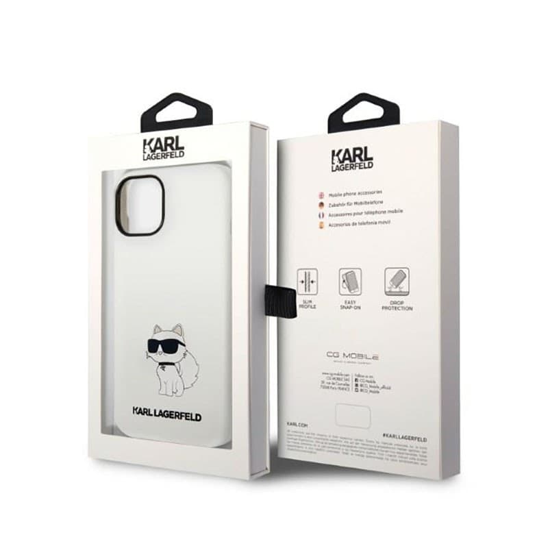 Karl Lagerfeld Silicone NFT Choupette - Case for iPhone 14 Plus (White) - 8