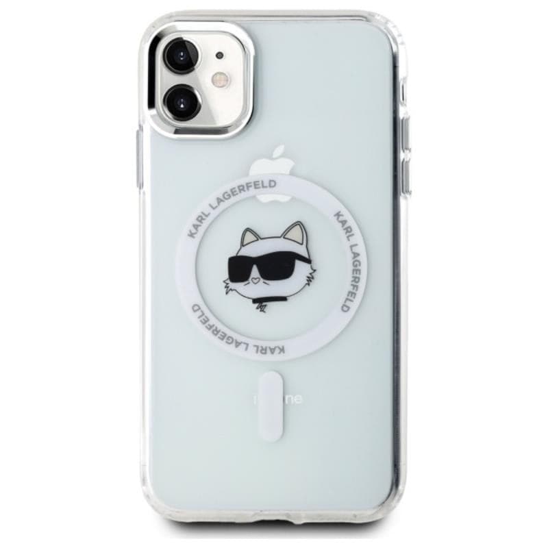 Karl Lagerfeld IML Metal Choupette Head MagSafe - Case for iPhone 11 (White) - 3