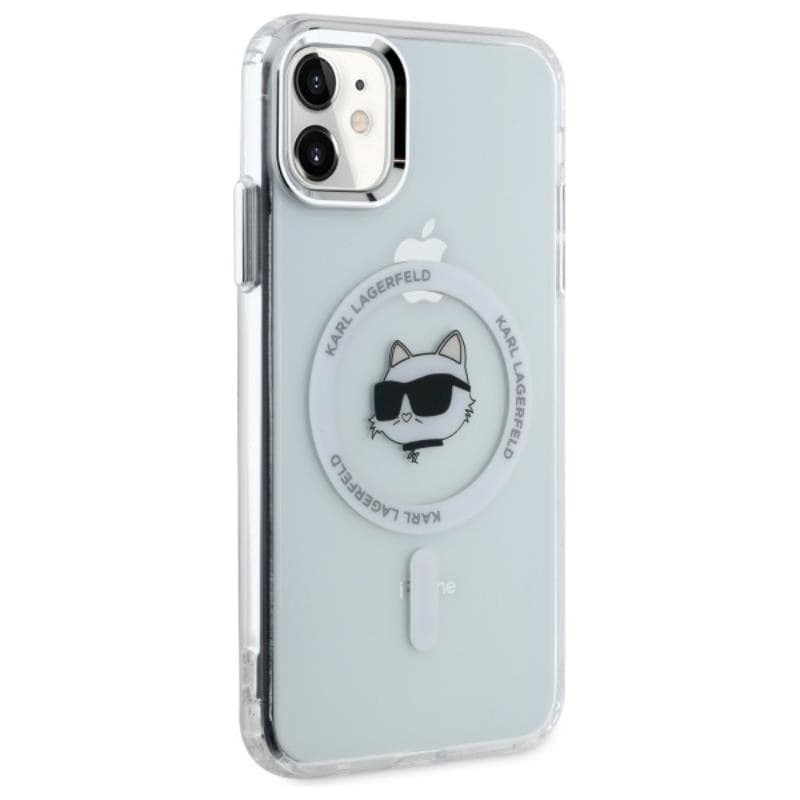 Karl Lagerfeld IML Metal Choupette Head MagSafe - Case for iPhone 11 (White) - 4