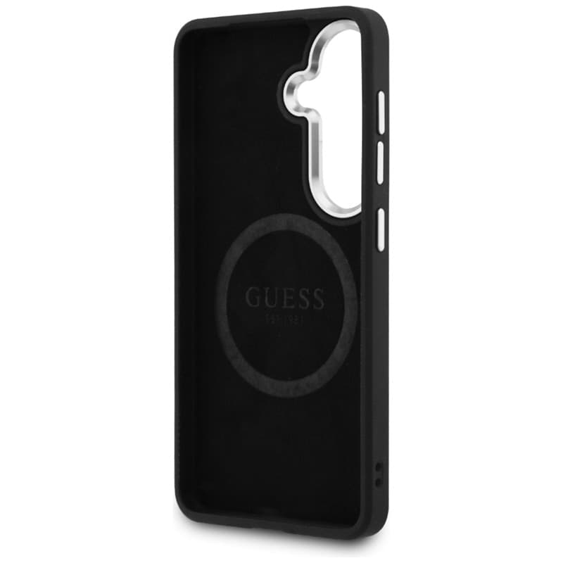 Custodia Guess Fixed Glitter Triangle MagSafe per Samsung Galaxy S26 (nera) - 7