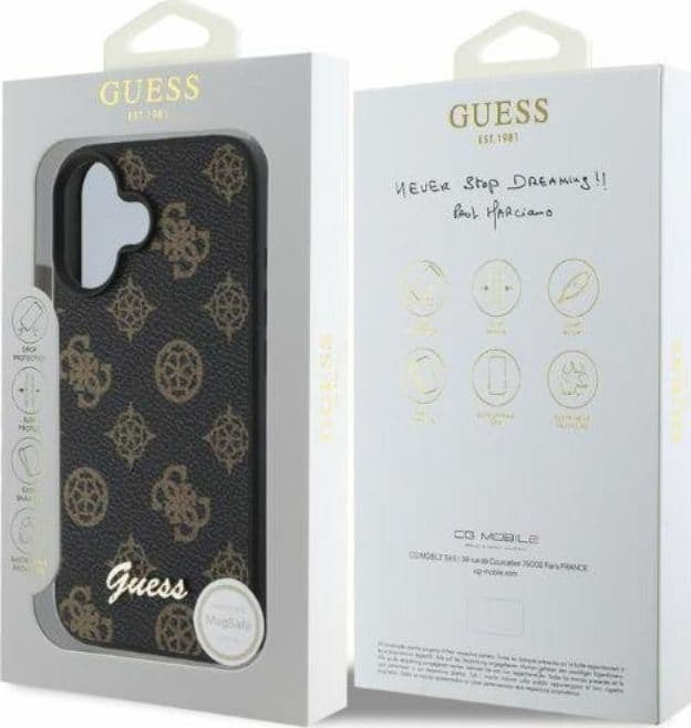 Guess Peony Script MagSafe - Case iPhone 16 (black) - 4