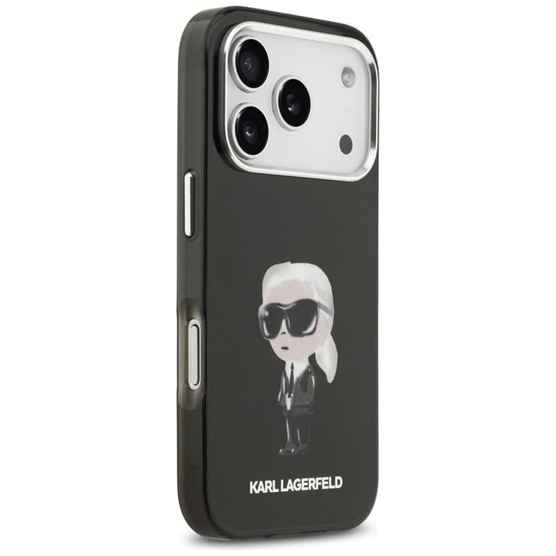Karl Lagerfeld IML Aquarelle Karl & Logo MagSafe - Custodia per iPhone 17 Pro (Nero) - 4
