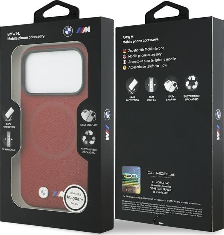 BMW M FW Metal Logo MagSafe - Case iPhone 17 Pro (red) - 8