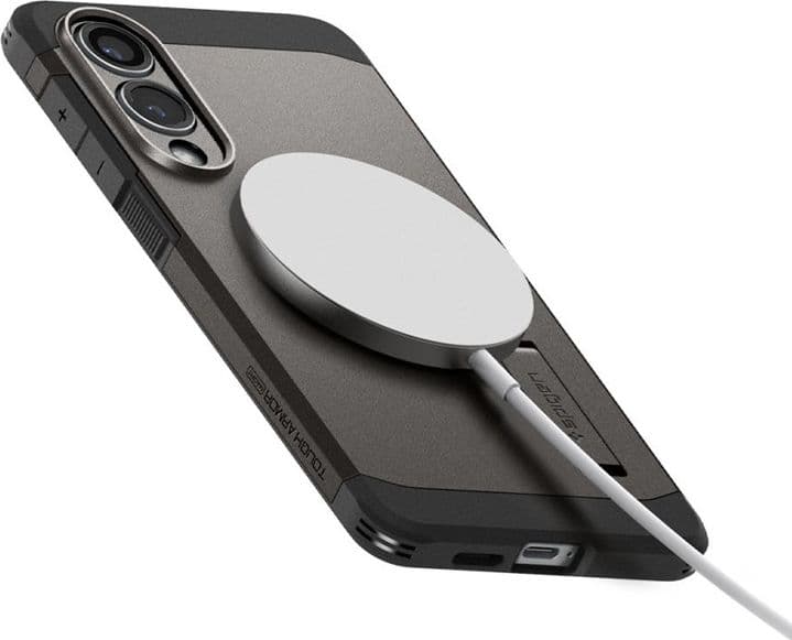 Spigen Tough Armor MagSafe - Case for Samsung Galaxy S25 Edge (Gunmetal) - 6
