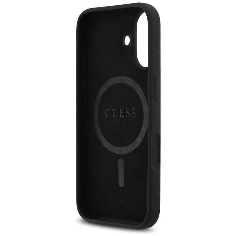 Guess Silicone Triangle Logo MagSafe - Case iPhone 17 (black) - 7