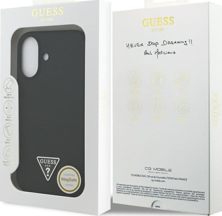 Guess Silicone Triangle Logo MagSafe - Case iPhone 17 (black) - 8