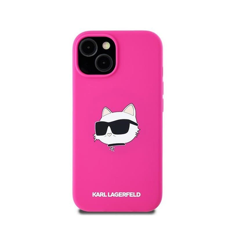 Karl Lagerfeld Silicone Choupette Head MagSafe - iPhone 15 Plus / 14 Plus Case (pink) - 3