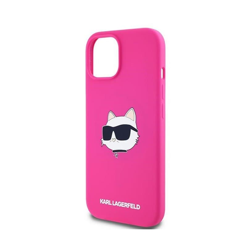 Karl Lagerfeld Silicone Choupette Head MagSafe - iPhone 15 Plus / 14 Plus Case (pink) - 6