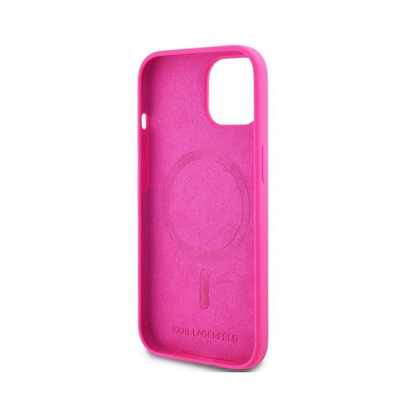 Karl Lagerfeld Silicone Choupette Head MagSafe - iPhone 15 Plus / 14 Plus Case (pink) - 7