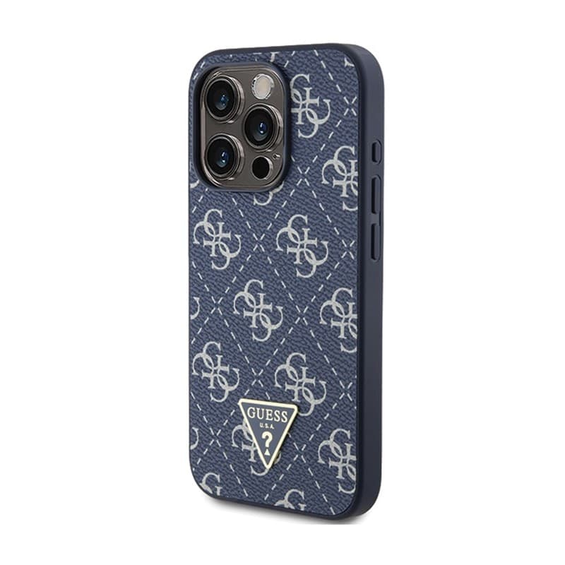 Guess 4G Triangle Metal Logo - Case for iPhone 15 Pro (blue) - 2