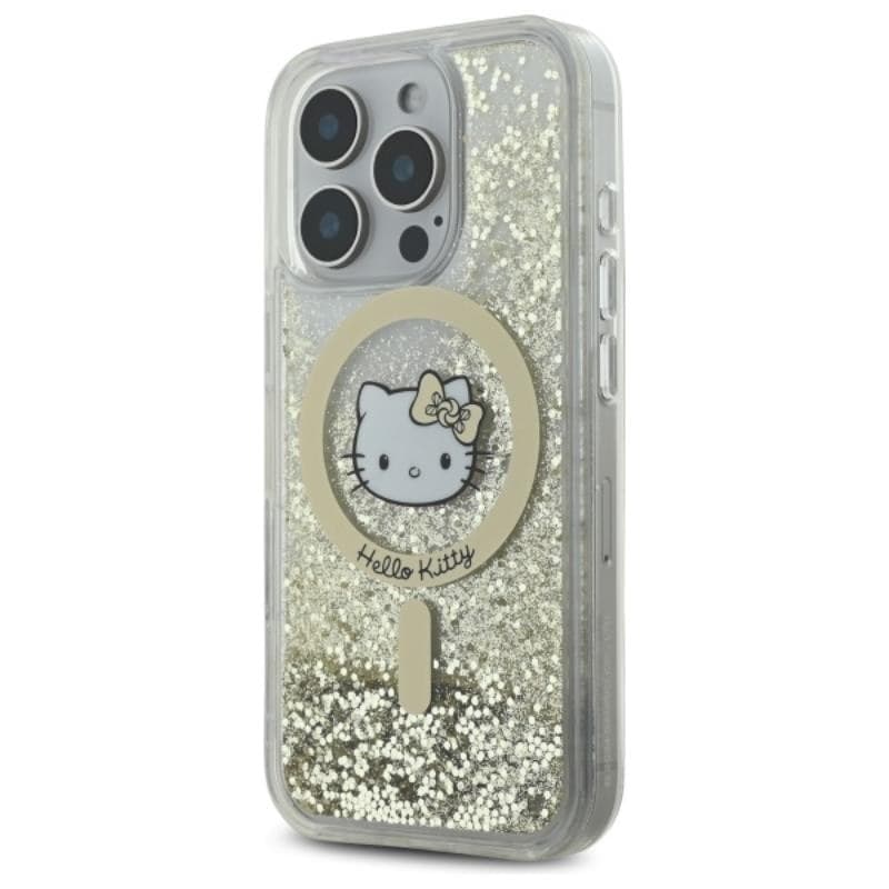 Hello Kitty Liquid Glitter Fever MagSafe - Case for iPhone 16 Pro Max (white/gold) - 2