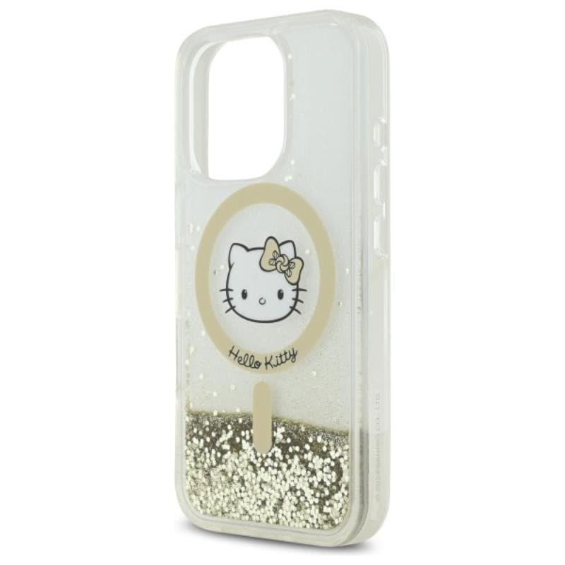 Hello Kitty Liquid Glitter Fever MagSafe - Case for iPhone 16 Pro Max (white/gold) - 6