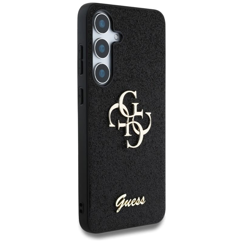 Guess Fixed Glitter Big 4G Metal Logo - Case for Samsung Galaxy S25+ (black) - 4