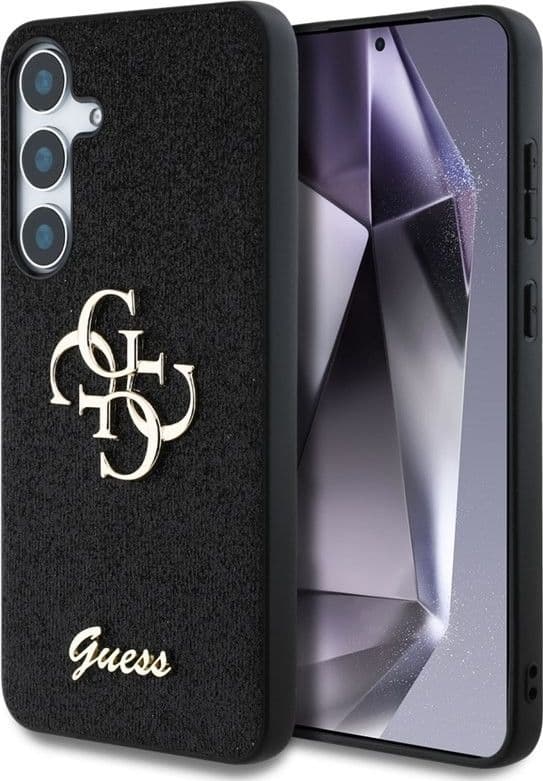 Guess Fixed Glitter Big 4G Metal Logo - Case for Samsung Galaxy S25+ (black) - 9