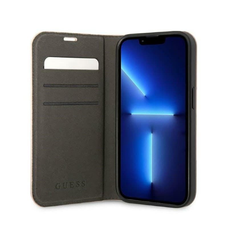 Guess 4G Metal Camera Outline Booktype Case - Case for iPhone 14 Pro (Pink) - 4