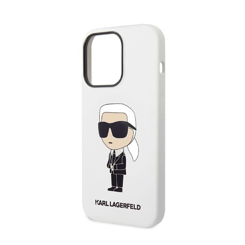 Karl Lagerfeld Silicone NFT Ikonik - Case for iPhone 14 Pro Max (White) - 6