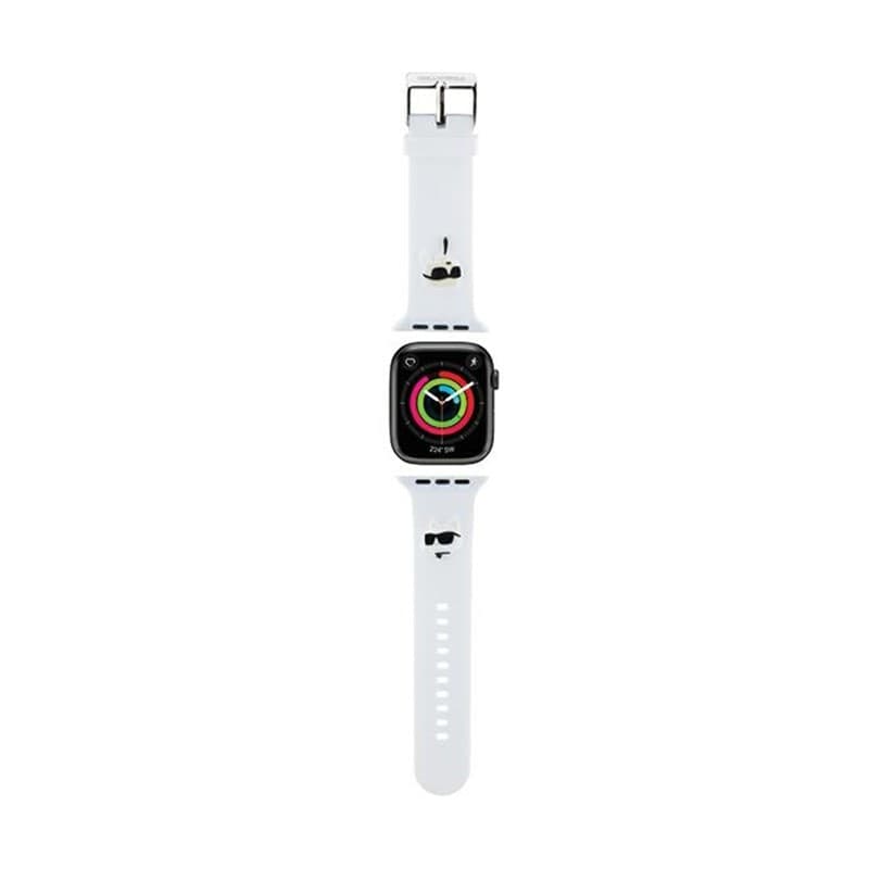 Karl Lagerfeld 3D Rubber Karl & Choupette Heads NFT - Strap for Apple Watch 42/44/45/49 mm (white) - 5