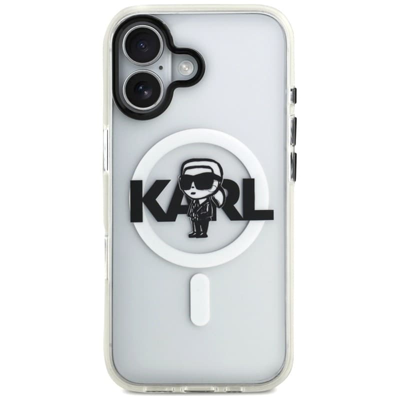 Karl Lagerfeld IML Karl Sketch Logo MagSafe - Custodia per iPhone 17 (trasparente) - 3
