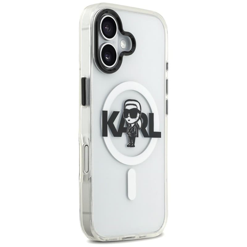 Karl Lagerfeld IML Karl Sketch Logo MagSafe - Custodia per iPhone 17 (trasparente) - 4