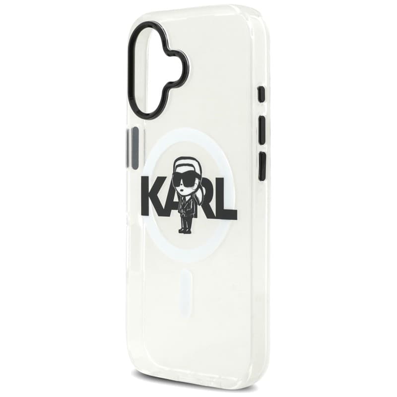 Karl Lagerfeld IML Karl Sketch Logo MagSafe - Custodia per iPhone 17 (trasparente) - 6