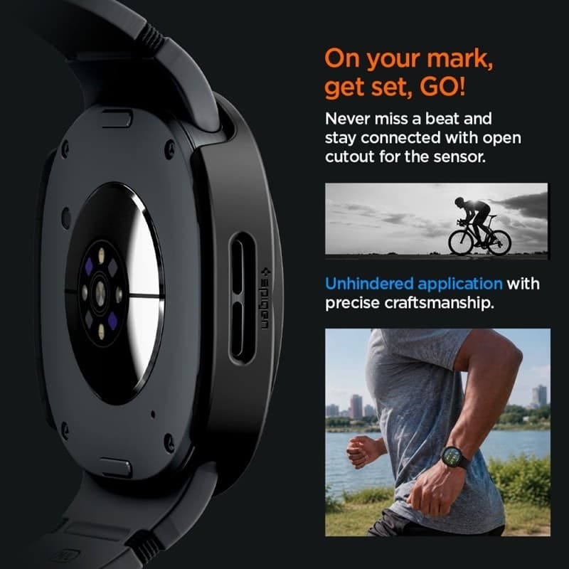 Spigen Thin Fit 360 - Custodia per Samsung Galaxy Watch 9 / 8 44 mm (Nero) - 9