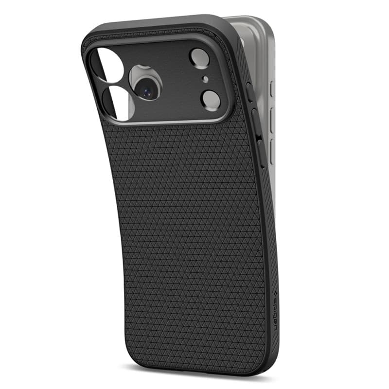 Spigen Liquid Air - Custodia per iPhone 18 Pro Max / 17 Pro Max (Nero opaco) - 4