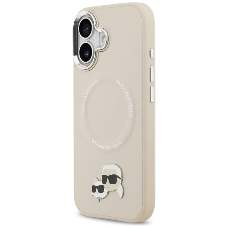Karl Lagerfeld Karl & Choupette Pins MagSafe - Case for iPhone 17 (beige) - 2