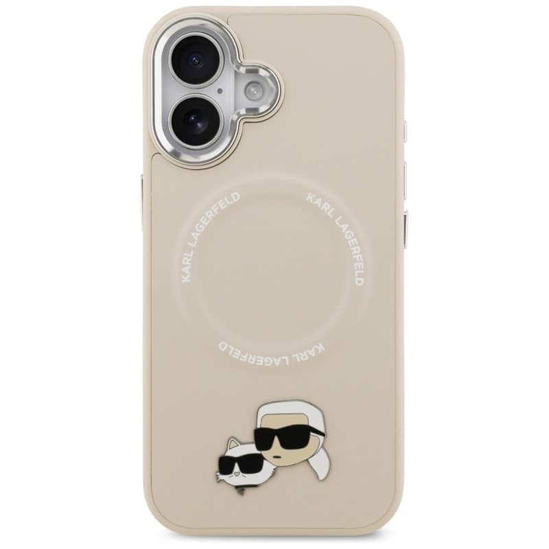 Karl Lagerfeld Karl & Choupette Pins MagSafe - Case for iPhone 17 (beige) - 3