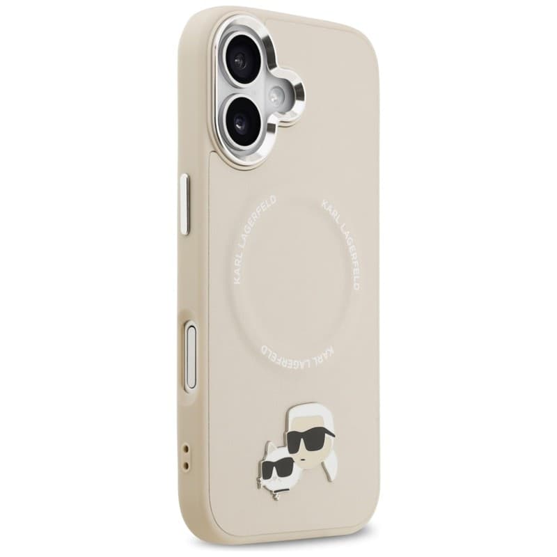 Karl Lagerfeld Karl & Choupette Pins MagSafe - Case for iPhone 17 (beige) - 4