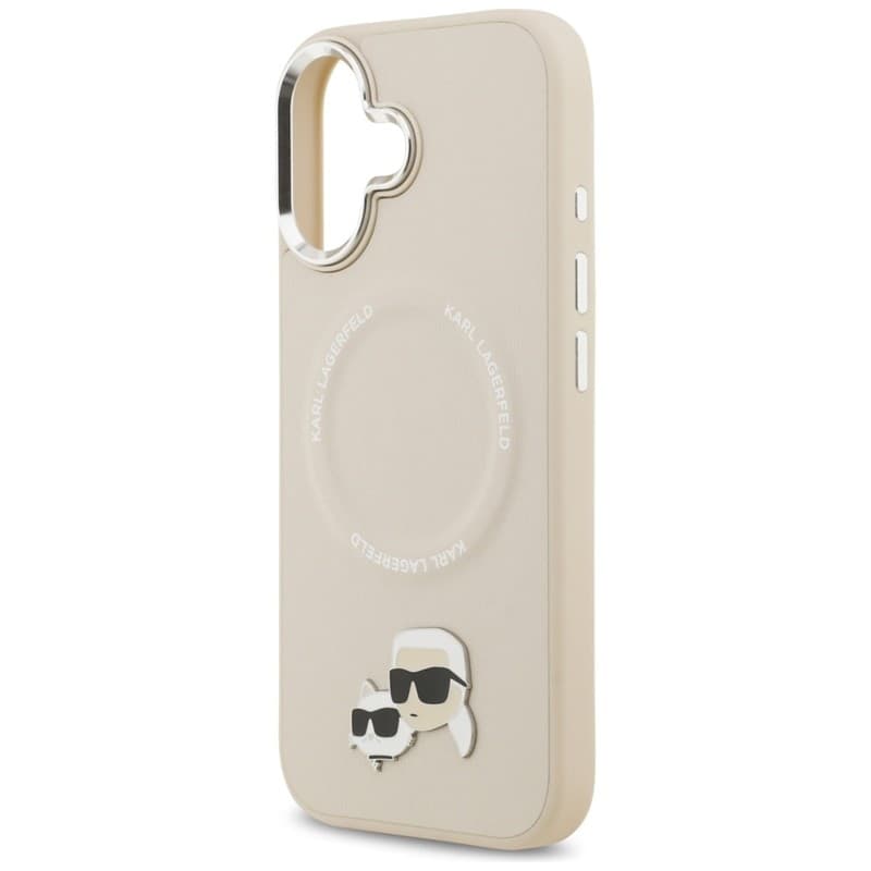 Karl Lagerfeld Karl & Choupette Pins MagSafe - Case for iPhone 17 (beige) - 6