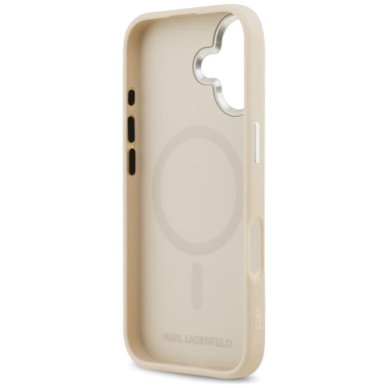 Karl Lagerfeld Karl & Choupette Pins MagSafe - Case for iPhone 17 (beige) - 7