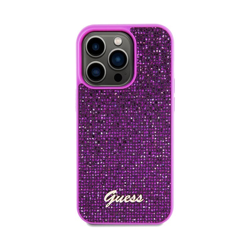 Guess Disco Metal Script - iPhone 14 Pro Case (fuchsia) - 3